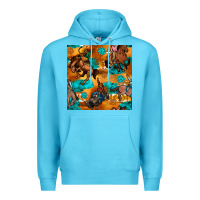 Ocean Blue cowboy rodeo seamless pattern Premium Hoodie - BundleAndBundleShop