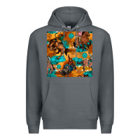 Rock cowboy rodeo seamless pattern Premium Hoodie - BundleAndBundleShop
