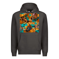Smoke cowboy rodeo seamless pattern Premium Hoodie - BundleAndBundleShop