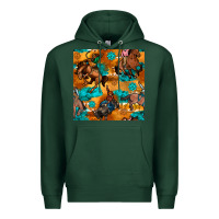 Sports Green cowboy rodeo seamless pattern Premium Hoodie - BundleAndBundleShop