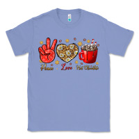Colony Blue Peace love hot chocolate Classic Tee - NancyCooperArtShop