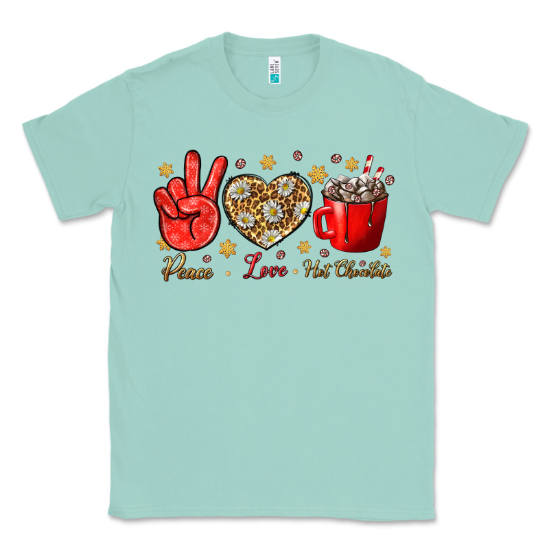 Peace Love Hot Chocolate Classic Tee by NancyCooperArtShop | Teevron