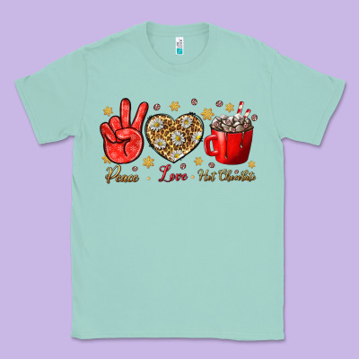 Peace Love Hot Chocolate Classic Tee Designed By Nancycooperartshop
