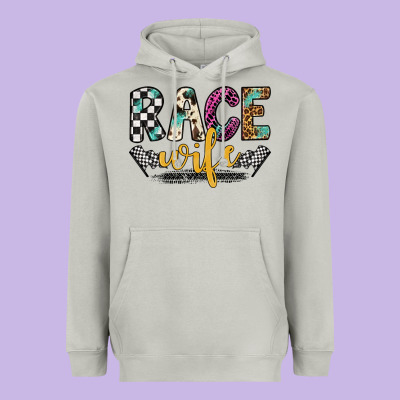 Race Wife Heavyweight Hoodie Designed By Artiststas