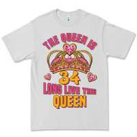 Dove Grey the queen is 34 long live the queen Premium Tee - Jasminsmagicworld