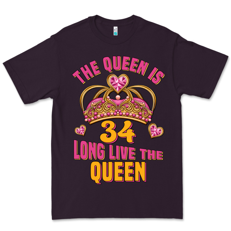 The Queen Is 34 Long Live The Queen Premium Tee by Jasminsmagicworld | Teevron