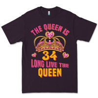 Plum the queen is 34 long live the queen Premium Tee - Jasminsmagicworld