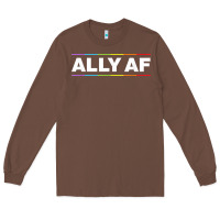 Chestnut Ally AF Pride Rainbow Shirt  Proud LGBTQ Ally TShirt Long Sleeve Tee - minhPixels