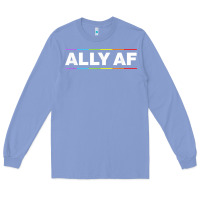 Colony Blue Ally AF Pride Rainbow Shirt  Proud LGBTQ Ally TShirt Long Sleeve Tee - minhPixels