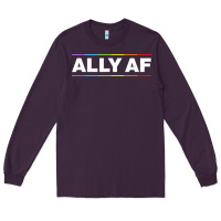 Plum Ally AF Pride Rainbow Shirt  Proud LGBTQ Ally TShirt Long Sleeve Tee - minhPixels