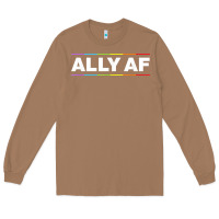 Toasted Coconut Ally AF Pride Rainbow Shirt  Proud LGBTQ Ally TShirt Long Sleeve Tee - minhPixels