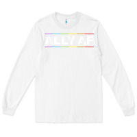 White Ally AF Pride Rainbow Shirt  Proud LGBTQ Ally TShirt Long Sleeve Tee - minhPixels