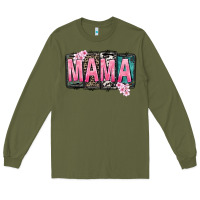 Army Green Mama vibes Mother's Day Long Sleeve Tee - CowGirlArtShop