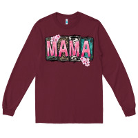 Burgundy Mama vibes Mother's Day Long Sleeve Tee - CowGirlArtShop