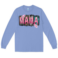 Colony Blue Mama vibes Mother's Day Long Sleeve Tee - CowGirlArtShop