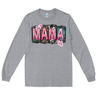 Heather Grey Mama vibes Mother's Day Long Sleeve Tee - CowGirlArtShop