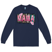 Navy Mama vibes Mother's Day Long Sleeve Tee - CowGirlArtShop