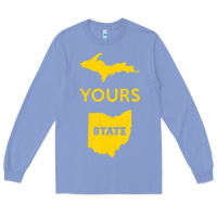 Colony Blue Up Yours State Of Ohio Funny Anti Oh Pro Michigan Meme Long Sleeve Tee - minhPixels