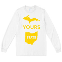 White Up Yours State Of Ohio Funny Anti Oh Pro Michigan Meme Long Sleeve Tee - minhPixels