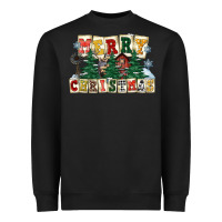 Black merry christmas Heavyweight Sweatshirt - FaDigitalArtStudio