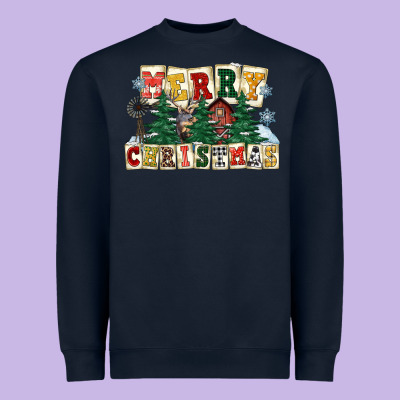 Merry Christmas Heavyweight Sweatshirt Designed By Fadigitalartstudio