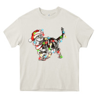 Cream christmas american shorthair cat Heavy Core Tee - LillyAllenDesigns