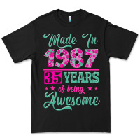 Black made in 1987, 35 years of being awesome Premium Tee - Jasminsmagicworld