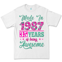 White made in 1987, 35 years of being awesome Premium Tee - Jasminsmagicworld