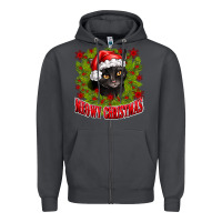 Smoke meowy christmas Zipper Hoodie - CowhideDigitalArt