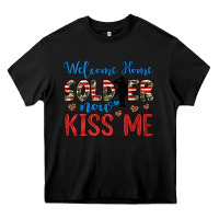 Black welcome home soldier now kiss me Heavy Core Tee - JahusDesignShop