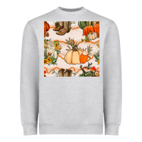 Heather Grey fall heifer seamless pattern Heavyweight Sweatshirt - BundleAndBundleShop
