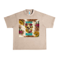 French Oak badass mama with flowers Urban Heavy Tee - TumblerDesignByShophia