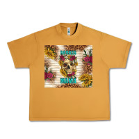 Peanut Butter badass mama with flowers Urban Heavy Tee - TumblerDesignByShophia