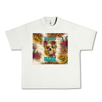 Pistachio badass mama with flowers Urban Heavy Tee - TumblerDesignByShophia