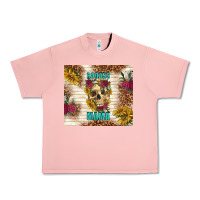 Salmon badass mama with flowers Urban Heavy Tee - TumblerDesignByShophia