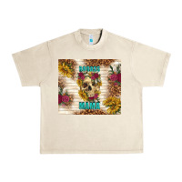 Sandshell badass mama with flowers Urban Heavy Tee - TumblerDesignByShophia
