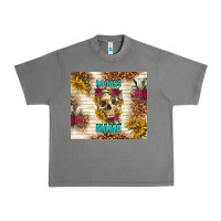 Badass Mama With Flowers Urban Heavy Tee | Teevron
