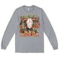 Heather Grey Last night we let the liquor talk Long Sleeve Tee - HowdyJamesFarm