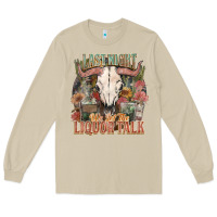 Mushroom Last night we let the liquor talk Long Sleeve Tee - HowdyJamesFarm