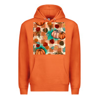 Carrot floral pumpkins seamless pattern Premium Hoodie - BundleAndBundleShop