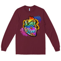 Burgundy love is love pride Long Sleeve Tee - Jasminsmagicworld