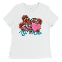 White valentine's day be mine hearts sunflower Ladies Tee - RanaPortraitStore