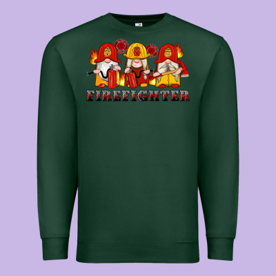 Firefighter Gnomes Premium Sweatshirt Designed By Artiststas