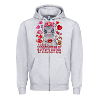 Heather Grey i want hippopotamus for valentines day Zipper Hoodie - CowhideDigitalArt