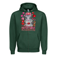 Sports Green i want hippopotamus for valentines day Zipper Hoodie - CowhideDigitalArt