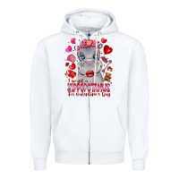 White i want hippopotamus for valentines day Zipper Hoodie - CowhideDigitalArt