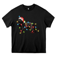 Black christmas bombay cat Heavy Core Tee - LillyAllenDesigns