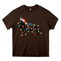 Chocolate Brown christmas bombay cat Heavy Core Tee - LillyAllenDesigns