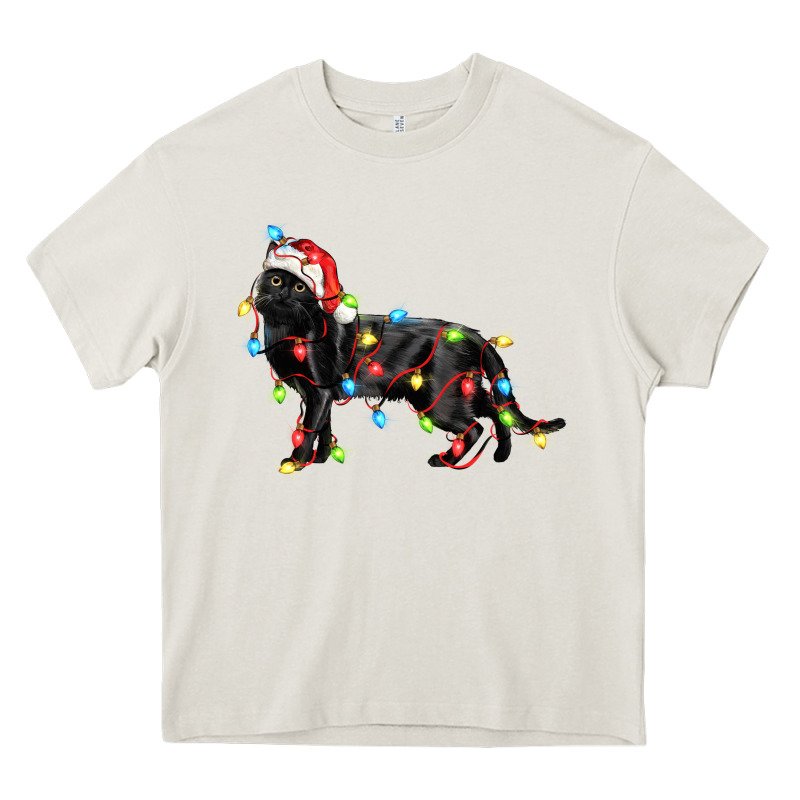 Christmas Bombay Cat Heavy Core Tee by LillyAllenDesigns | Teevron