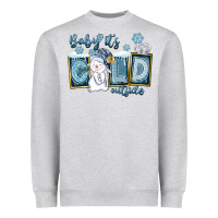 Heather Grey Baby It's Cold Outside Heavyweight Sweatshirt - FaDigitalArtStudio